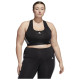 Adidas Γυναικείο μπουστάκι Power React Medium-Support 3-Stripes (Plus Size)